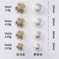 Bouton en métal argenté pour chapeau de paille, bouton de veste, vente en gros, personnalisation OEM, usine
