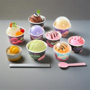 ถ้วยไอศกรีมทรงถังใส่ไอศกรีมขนาด4ออนซ์5ออนซ์8ออนซ์12ออนซ์16ออนซ์26ออนซ์และ32ออนซ์ถ้วยไอศกรีมดีไซน์โลโก้หลากสี - Product Image 4