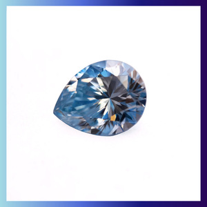 Moissanite Pear Cut Glacier Blue Loose Stone With GRA Certificate For Jewelry Making - Product Image 3