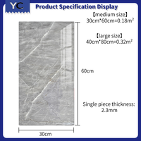 Papier peint auto-adhésif en marbre imperméable 30x60cm, carreaux muraux autocollants à peler et coller pour cuisine, salle de bain, hôtel