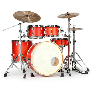 Kit de <span class=keywords><strong>batterie</strong></span> acoustique de jazz 5 pièces en gros avec <span class=keywords><strong>grosse</strong></span> <span class=keywords><strong>caisse</strong></span> pour performance scénique – Instrument de musique professionnel - Product Image 1