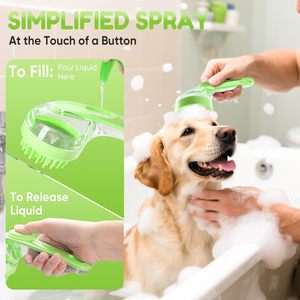Brosse de bain pour animaux de compagnie en gros avec distributeur de shampoing, biodégradable et portable pour le toilettage des chiens et des chats - Product Image 2