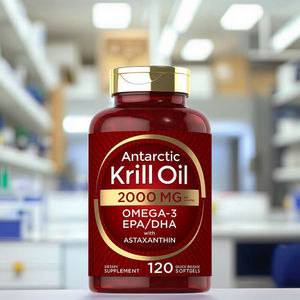 Cápsulas blandas de aceite de krill al por mayor de fábrica, astaxantina Omega-3, suplementos alimenticios de etiqueta privada para adultos con vitamina C - Product Image 1