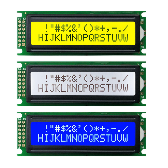 1602 16x2 Dot Matrix LCD Module RoHS Compliant Alphanumeric Panel Segment LCD for Automotive Dashboard
