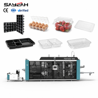 PET Thermoformmachine 4-stations blistermachine voor het thermoformen van plastic deksels, eiertrays, zaaitrays en fruitcontainers