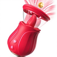 Rose APP-Gesteuerter Wasserdichter Leckender Klitoris-Nippel-Stimulator Klitoris-Saugvibrator für Frauen