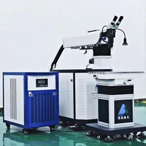 Máquina de solda a laser com bateria YAG 300 W 400 W para bule de metal, aço inoxidável, alumínio, molde, reparo, preço da máquina