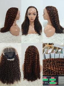Letsfly Promotion 107$ Perruques Lace Frontal 13x4 Cheveux Humains Vierges Bouclés Profonds Birmanes 26 pouces 250% Densité 270 grammes Vente en Gros - Product Image 5