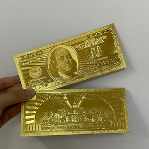 Billetes de Dólares Estadounidenses con Recubrimiento de Lámina Dorada, Accesorios para Fotos, Películas, Fiestas, Colección, <span class=keywords><strong>Dinero</strong></span> de Juguete de Plástico de Alta Calidad - Product Image 5