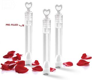 Mini varitas de burbujas de corazón para fiestas, Varita de burbujas para bodas y aniversarios, paquete de 48 Uds. - Product Image 1