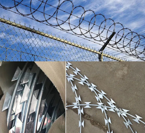 Alambre de púas de seguridad galvanizado de alta calidad, tipo <span class=keywords><strong>concertina</strong></span>, antiescalada, con cuchillas, precio competitivo - Product Image 5