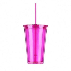 Flat-Lid <b>Reusable</b> Water Cup With Double-Walled Transparent Portable Food-Safe Anti-Corrosion Coating - Product Image 4