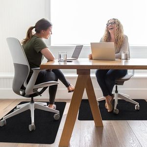 Office Chair Mat Rectangle Black Non-Slip For Wood Floor Protection - Product Image 2