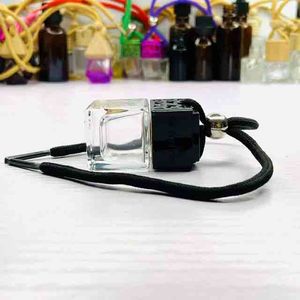 Chai nước hoa ô tô hình vuông cao cấp 8ml10ml, nắp đen chống tia UV - Máy khuếch tán tinh dầu treo xe với dây cotton để trang trí xe hơi - Product Image 2