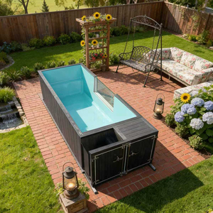 Piscina al aire libre, piscina de hidromasaje al aire libre, piscina de bronceado, accesorios para contenedores de envío, piscina infantil con estructura - Product Image 2