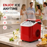 Máquina para Hacer Cubitos de Hielo en Forma de Bala Roja, Silenciosa, Automática, Portátil, para el Hogar, la Oficina y el Bar