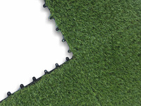Baldosa de césped artificial para exteriores, azulejo de jardín entrelazado con clic