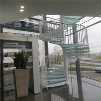 Vente d'usine Construction d'escaliers modulaires Garde-corps lisse d'escalier en colimaçon utilisé pour escaliers
