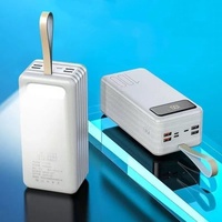 Batterie externe à charge ultra-rapide grande capacité avec câble 22,5W 20W, station d'alimentation portable 50000mAh 60000mAh 80000mAh pour l'extérieur