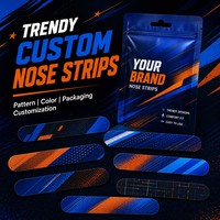 Bandes de soin nasal en fil de mémoire 16D avec surface douce et respirante, ajustement réglable, patch nasal pour emballage de marque personnalisée