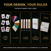 Suministros Personalizados de Mahjong, Juego de Viaje de Lujo con Fichas Acrílicas Mini UV 144 160 166 con Diseño Floral Americano y Accesorios