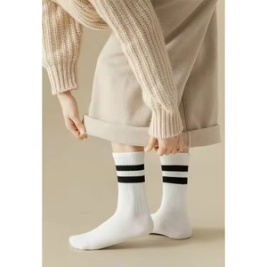 Wholesale Men's Custom Logo Streetwear <b>Socks</b> – High Quality Mid <b>Length</b> Knitted Crew <b>Socks</b> for Casual Daily Wear - Product Image 6