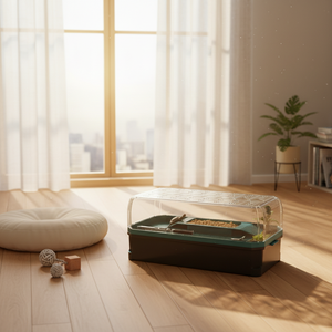 Terrario <span class=keywords><strong>de</strong></span> Alta Calidad para Anfibios, Jaula Ecológica <span class=keywords><strong>de</strong></span> Plástico para Reptiles, Área Separada Espaciosa para Animales Pequeños - Product Image 4