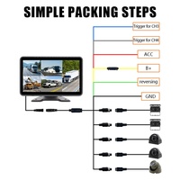 Sistema de Monitoreo para Camiones, Cámara de Reversa con Pantalla LCD, Monitor de 5 Canales, 1080P, GPS, WiFi, Punto Ciego