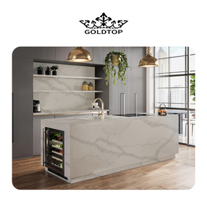 Piedra de Cuarzo Artificial Exótica Goldtop 5069 Calacatta <span class=keywords><strong>Noval</strong></span>, Losa de Piedra de Cuarzo para Encimera de Cocina - Product Image 4
