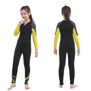 Traje de <span class=keywords><strong>Neopreno</strong></span> de 3 mm con Cremallera Delantera para Playa, Traje de Baño Completo de Manga Larga para Niños y Niñas, Traje de <span class=keywords><strong>Surf</strong></span> para Niños - Product Image 2
