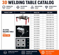Nouvelle table de soudage modulaire industrielle 3D en acier Q355, traitement de nitruration, résistante à l'usure