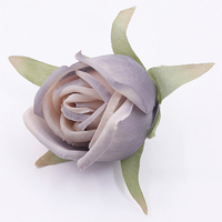 Têtes de roses artificielles miniatures de 5 cm en soie pour décorations murales de mariage