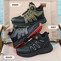 Bottes de travail sportives légères OEM TKA à bouton rotatif, baskets de trekking anti-dérapantes, chaussures de sécurité en daim et toile pour l'hiver