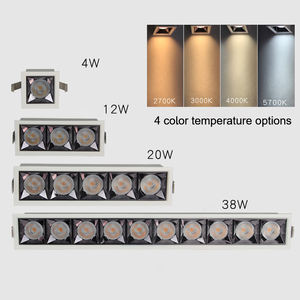 Modern 600*600MM Recessed LED <strong>Grille</strong> <strong>Light</strong> Square Aluminum Panel Fixture with 3*20W 4*20W <strong>T8</strong> LED Lamp for Warehouse Lighting - Product Image 4