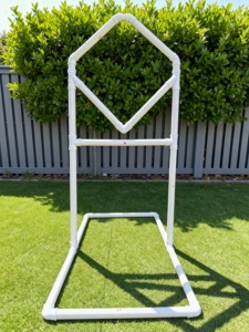 Poteau de rugby portable en PVC blanc, léger et résistant aux intempéries, avec filet d'entraînement et de pratique pour <span class=keywords><strong>la</strong></span> maison, l'école et les clubs - Product Image 5