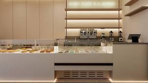เคาน์เตอร์กาแฟเบเกอรี่ LED แบบกำหนดเองสุดหรู เฟอร์นิเจอร์บาร์คาเฟ่ทันสมัย ดีไซน์เคาน์เตอร์สแตนเลส เป็นมิตรกับสิ่งแวดล้อม - Product Image 4