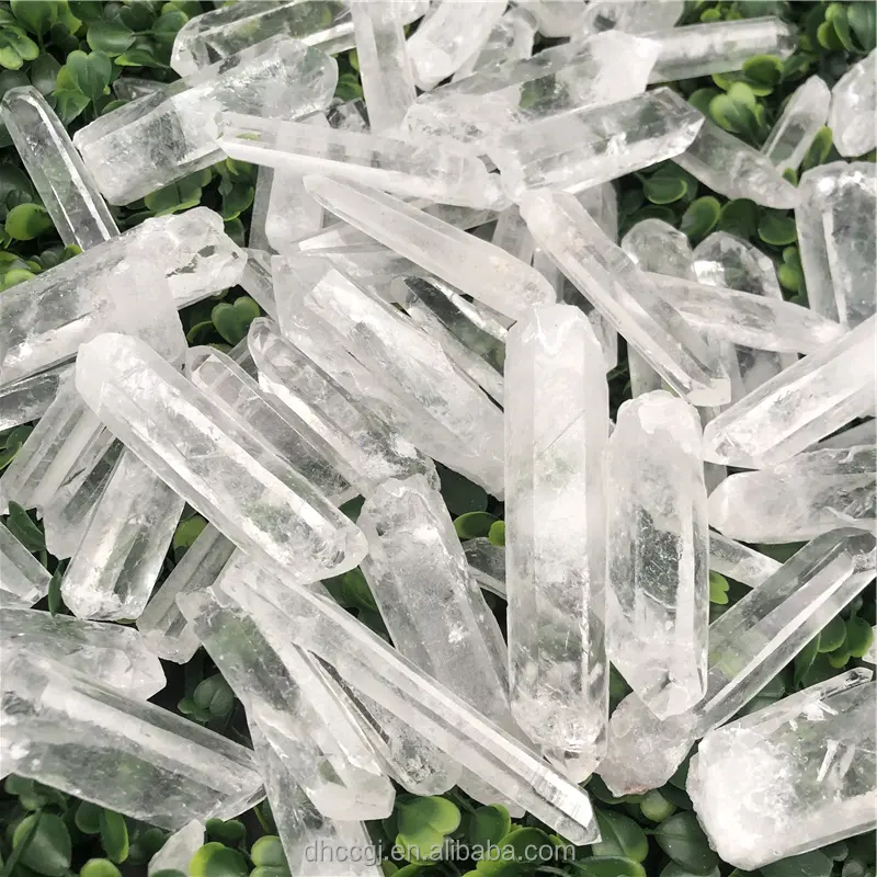 Natural high quality bulk wholesale crystal wands rough raw clear quartz wand stick crystals point for sale