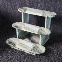 Étagère de rangement au design géométrique moderne, table d'appoint en marbre vert irlandais pour salon de luxe, hôtel, décoration de la maison