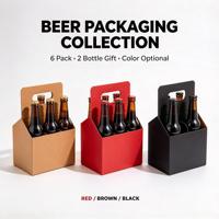 Boîte de transport en carton ondulé personnalisée pour bière, grande capacité, en kraft, pour emballage de bouteilles de bière pour fêtes