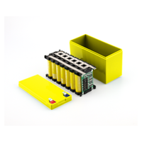 18650 Batteriegehäuse 12V 7Ah Lithium-Batteriebox mit Nickelplatten 18650 Halterungen 3S40A Schutzplatine Gelbes Gehäuse