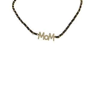 Collar con Colgante de Mamá, Acero Inoxidable 316L, Chapado en Oro PVD, Joyería de Moda - Product Image 1