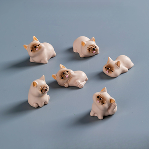 KI zhuojing Landscape Bouledogue français mignon et coquin, chiot, figurine de chien, accessoires décoratifs, petit ornement pour voiture et bureau - Product Image 2