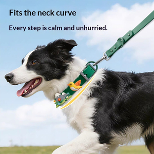 Customizable PVC Dog <b>Collar</b> Leash Set Waterproof DIY Charm <b>Pet</b> Lead for Outdoor - Product Image 2