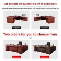 Bureau de direction moderne simple, nouveau style chinois, bord droit, bureau d'ordinateur pour patron, bureaux de direction