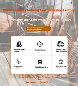 Tissé à la main en plastique rotin fruits légumes plateau cuisine panier de rangement organisateur tissé pour usage alimentaire - Product Image 4