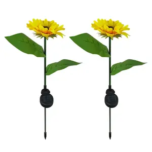 Solar Power sun Flower Light, Garden Waterproof Solar LED Stake Night Light for For Lawn Patio Yard Decoration Solar sunflower