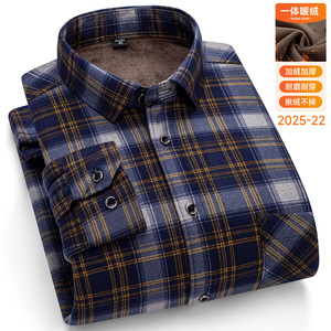 New <strong>Winter</strong> and Autumn Style Thickened and Insulated Warm <strong>Shirts</strong> Classic Outerwear Style Checked <strong>Shirts</strong> - Product Image 3