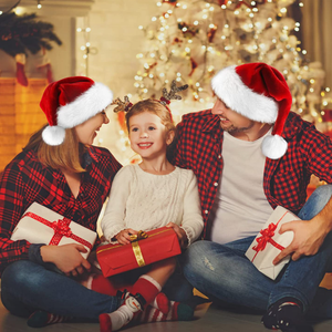 Chapeau de Noël, chapeau de Père Noël chapeau de vacances de Noël pour adultes unisexe <span class=keywords><strong>velours</strong></span> confort Noël nouvel an fournitures de fête de vacances festives - Product Image 6