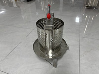 Presse à miel en acier inoxydable - Presse à vis manuelle pour miel brut et cire d'abeille - Qualité alimentaire, facile à nettoyer pour l'apiculture