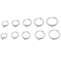 Crochets d'oreille ronds en fil d'acier inoxydable, diamètre 2,5 mm, accessoires de fabrication de boucles d'oreilles DIY, vente en gros en petite quantité
